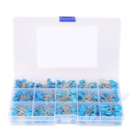 100pF-10000pF 15 Value 3KV Capacitor, Ceramic Capacitor Capacitor 3 Kv High Voltage Ceramic Capacitors Assortment Kit with Storage Box Pack of 450