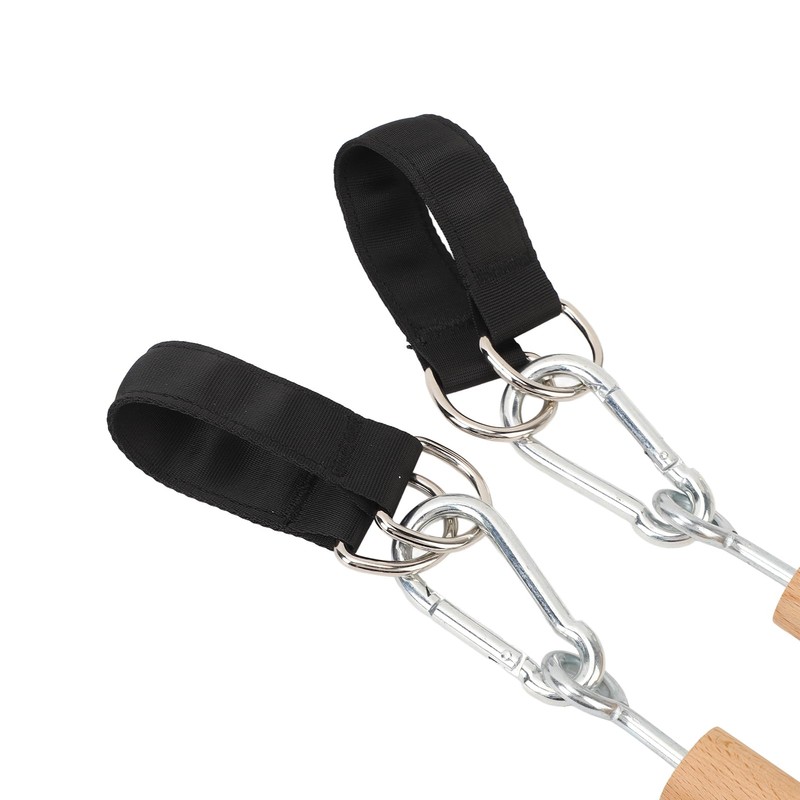 RiToEasysports Wooden Pull Up Handles Hand Grips Strength Trainer Training