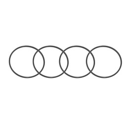 Rtrhinotuning 58mm Black Wheel Center Cap Rubber O-Rings Set 4 PCS Rubber O Ring Kit