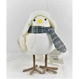 Featherly Friends - Wondershop Fabric Bird - Winter Series: Gale - Plaid Scarf and Trapper Hat