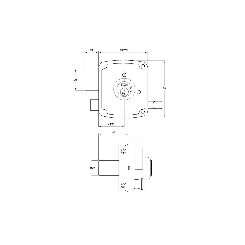 IFAM CS126 High Security Cylinder Lock with Cylinder on Both