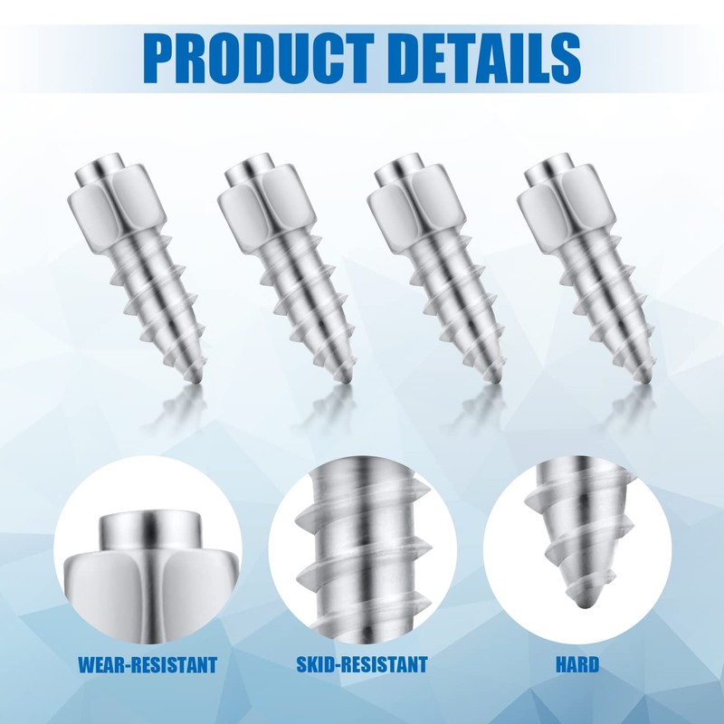 AIEX 100pcs Screw in Tire Studs, 9mm Wheel Tyre Studs