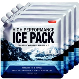 ABOXOBOG Reusable Ice Packs for Coolers Long Lasting Gel Freezer Packs for Cooler Bag Backpacks, Lunch Box, Cooler Bag, Keeps Food Cold Fresh (Set of 4)