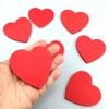 FAZHBARY 6 Pack Heart Shaped Red Sticky Notes - Cute