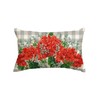 AVOIN colorlife Geranium Gray Buffalo Plaid Throw Pillow Cover, 12