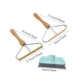 Wmzjnljy 3pcs Pet Lint Remover Portable Static Electricity Lint Remover Pet Hair Remover for Carpet Scrapers Dog Hair, Clothing, Car Pads, Sofas, Furniture Carpets(M78-3)