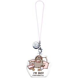 iFace Pusheen the Cat Beaded Wristlet Universal Charm Strap - Wrist Strap for Cell Phone Camera Keys AirPods, Acrylic, No Gemstone
