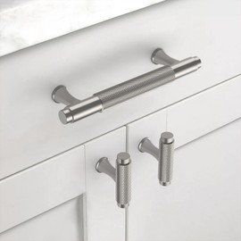 Asidrama 10 Pack 3.75 Inch(96mm) Brushed Satin Nickel Kitchen Cabinet Handles, Cabinet Pulls Kitchen Cabinet Hardware for Cupboard Drawer Handles Dresser Pulls