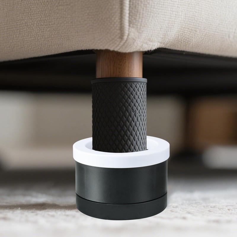 Wensdr 4 Packs 1.7-2.2" Adjustable Furniture Risers Anti Slip Rubber