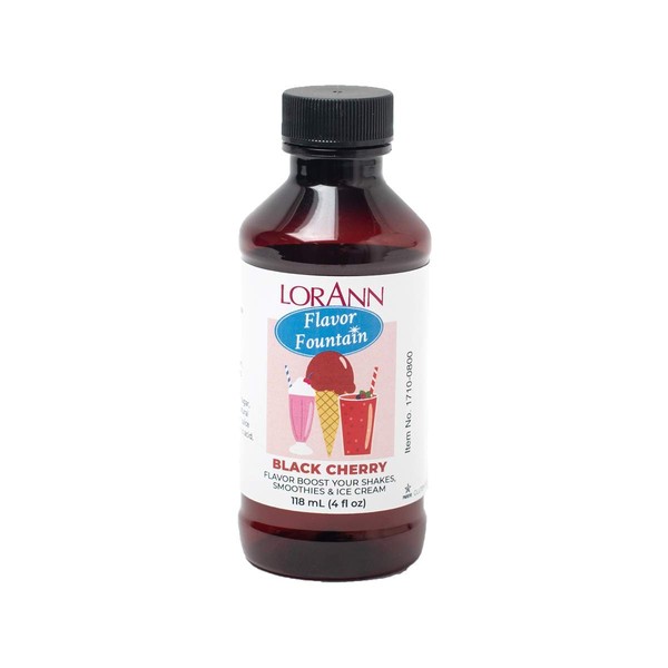 LorAnn Black Cherry Flavor Fountain, 4 oz Bottle