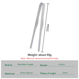 Boundless Voyage 10 inch Titanium Tongs Grill Tongs BBQ Tongs for Cooking Kitchen Buffet Salad Steak Food Clip Grill Accessories Ti1012T