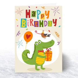 Olivia Samuel 12 x Kids Animal Fun Birthday Card Pack Includes envelopes. Made in the UK
