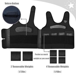 Compression Vest for Kids (Small, Ages 2 to 4) Weighted Vest for Kids Including 6 Removable Weights Grey
