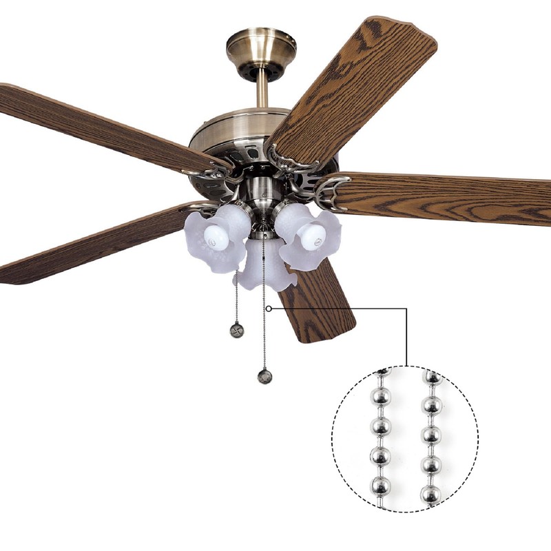 XIYAOXI 3mm Ceiling Fan Pull Chain Extender Light Chain Pulls