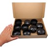 SKIR'CO (10 pcs) Fence Post Caps, Round 60 mm Black