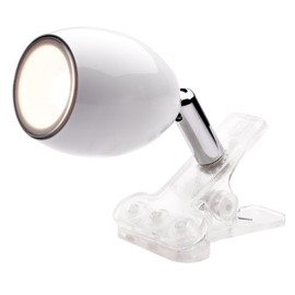 Newhouse Lighting NHCLP-JO-WH Joe LED Clip On Lamp & Reading Spotlight Perfect For The Office, Study & Bedroom, White