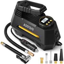 AstroAI Inflador de Llantas Digital Automatico, Compresor de Aire Portatil para Auto 12V con Bomba Electrico con Pantalla LCD, Luz LED, Kit de...     