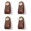 ChenYuehao 4Pcs Soft Leather Cabinet Handle Stable Door Knobs Handles
