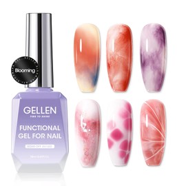 Gellen Blooming Gel - 18ml Clear Blooming Nail Polish Soak Off UV Gel for Spreading Marble Effect,Nail Art Gel Christmas DIY Salon Manicure Design Home