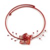 Avalaya Red Sea Shell Flower Flex Cotton Wire Choker Necklace/Adjustable