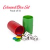 HD Novelty 10Pcs Small Six-Sided Coloured Dice Set, Eco-Friendly Materials