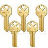 Kwikset KW1 Brass Key Blank x5
