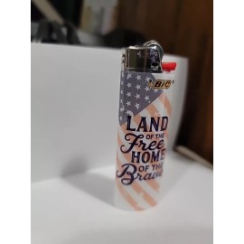BIC Limited Edition LAND OF THE FREE HOME OF THE BRAVE BIC Lighter  Promotional New