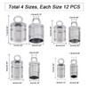 UNICRAFTALE 48 Pieces 4 Sizes Column Cord Ends 201 Stainless