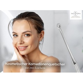 Professional Comedone Squeezer with 2 Holes Stainless Steel for Blackhead Removal