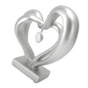 Double Heart Sculpture Resin Romantic Heart Statues Love Sculpture for