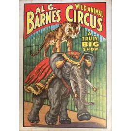 A 1960s Reprint of an Original 1900s Barnes Circus Poster - Circus World Museum