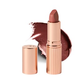 MCoBeauty - Crème Matte Luxe Lipstick - Long-Lasting Hydrating Soft Matte Lipstick with Square-Tip Bullet - Holiday Essentials - Very Shelley, Taupe Nude Shade - 3.5g