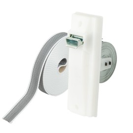 IdeaGenesis - Roller blind for installation on site and nylon tape for roller blinds | Roller blind and belt | Universal resistant system (white reversible tape, small)