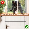 Door Security Bar Barricade Brackets Kit Set Door Stopper Home