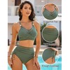 Blooming Jelly Women High Waisted Bikini Sets Tummy Control Bathing