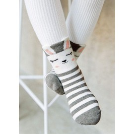 PUTUO Thick Socks Children's Colourful Cotton Socks Warm Winter Socks Kids Thermal Socks Boys Girls Funny Animal Socks 2-11 Years 5/6 Pairs, multicolor 1-6 pairs