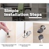 LDEXIN 2Pcs Cabinet Push Plunger Lock Sliding Door Lock, 3/4"