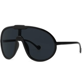 GFUIARA Trendy Oversized Sunglasses for Women Men Fashion Shield Aviator Sun Glasses UV400 Protection Goggles