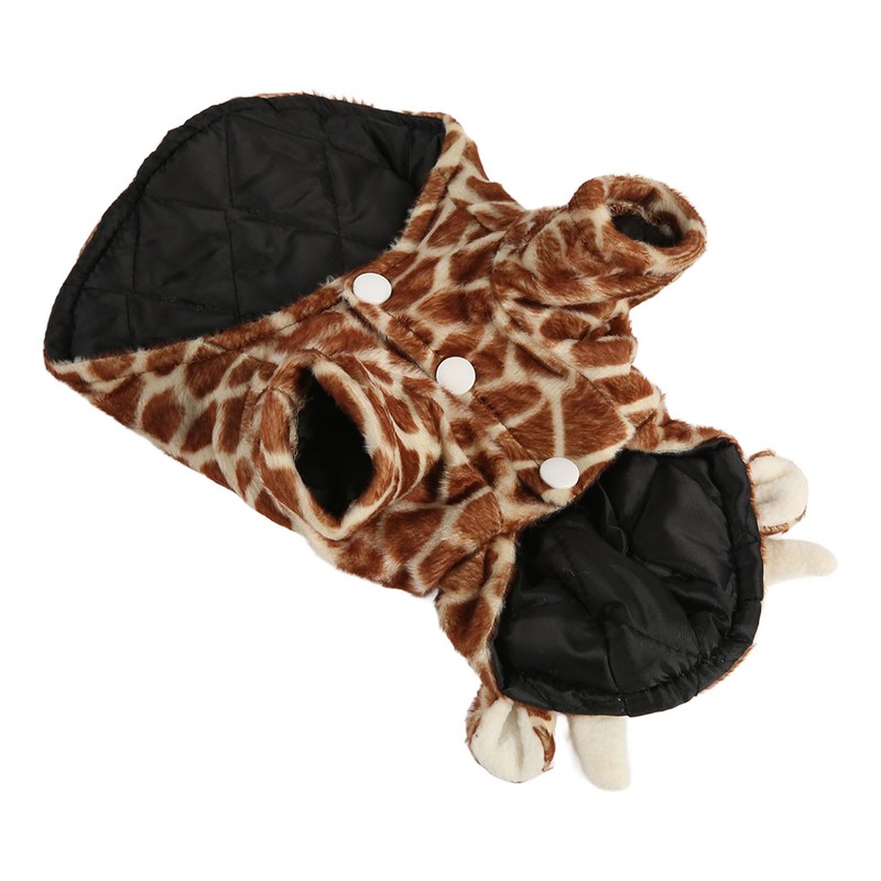 Dog Hoodie Winter Jacket Cute Fun Giraffe Design Warm Puppy