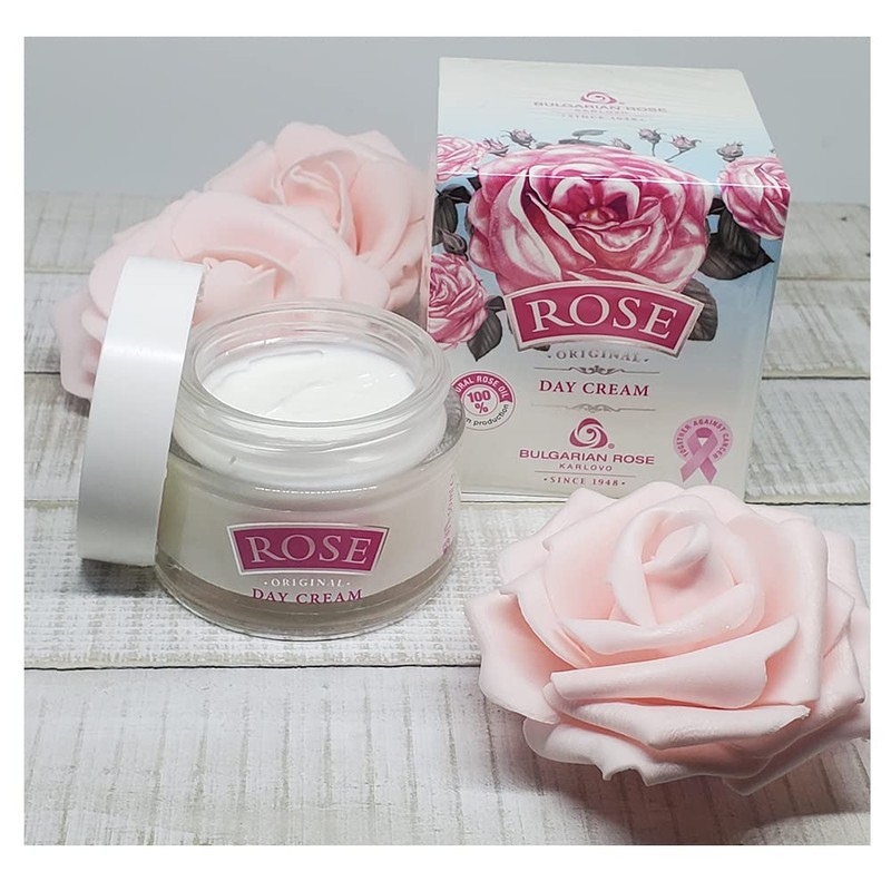 Bulgarianrose Day Face Cream with Natural Rose Oil, Moisturizing and