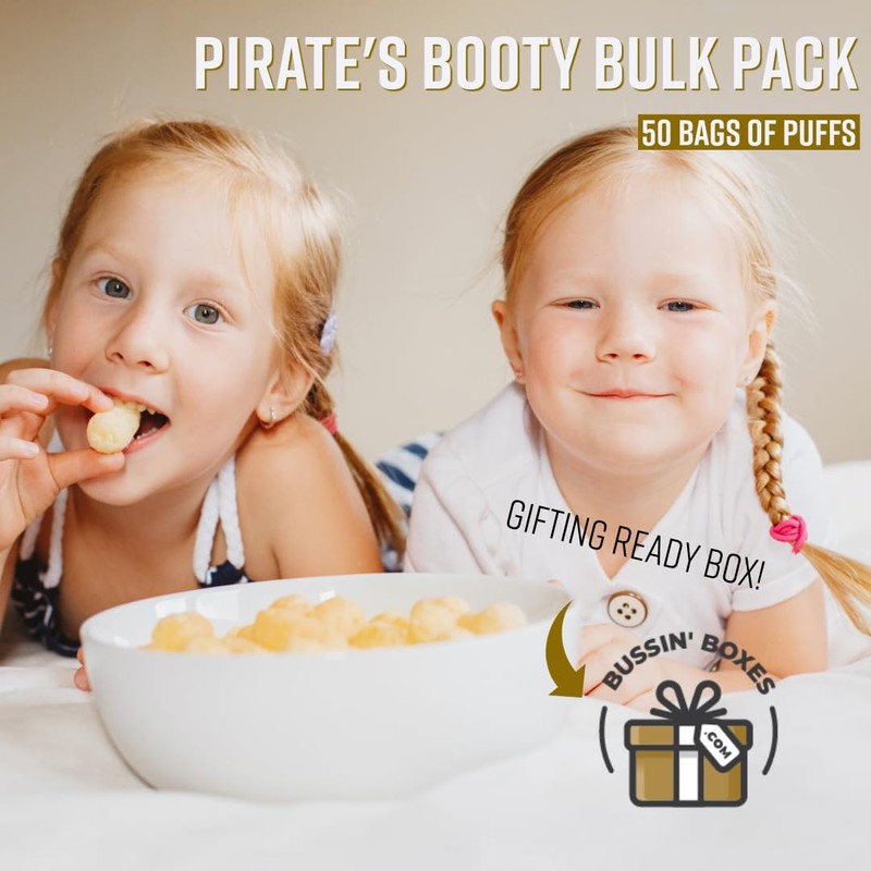 Bulk Pirates Booty Popcorn Puffs Individual Bags by Bussin Boxes