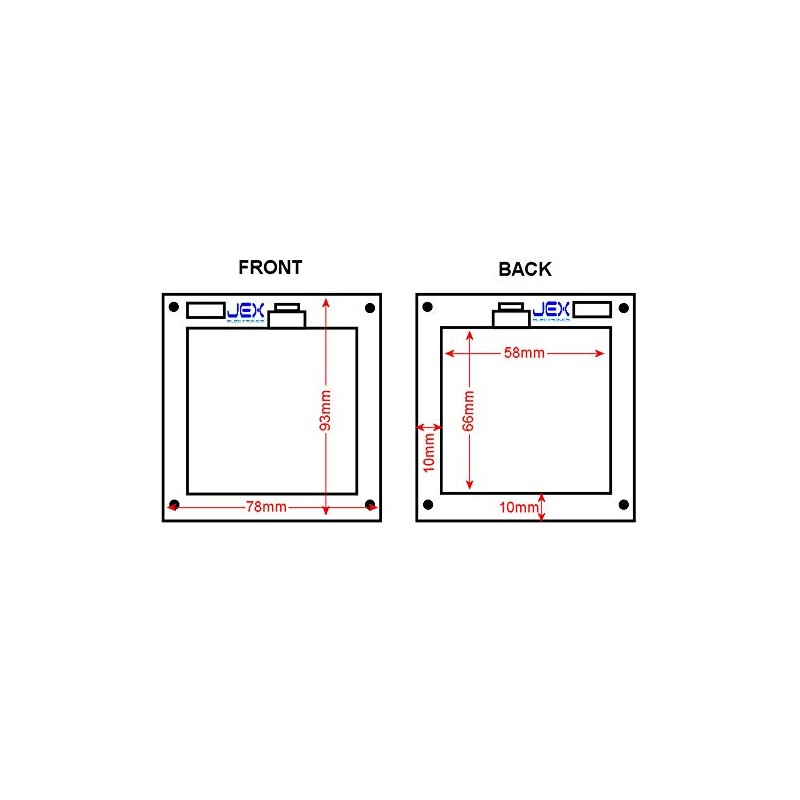 Jex Electronics Four/4X AA Panel Mount DIY Battery Holder Case