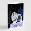 Caroline's Treasures Starry Night Keeshond Greeting Cards and Envelopes Pack