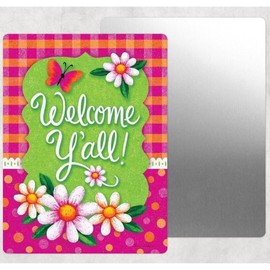 Unbranded Welcome Yall Floral Western Tin Sign Door Home Wall Decor Metal