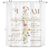 LIGHTINHOME Inspirational Shower Curtain 60Wx72H Inches,Christian Bible Verses Bathroom Decor,
