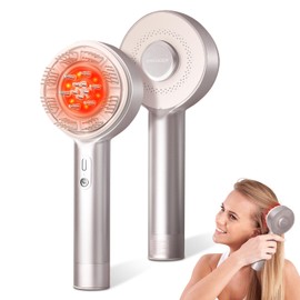 ATAUSD Head Massager Electric 4-in-1, EMS, IPX7 & Oil Applicator, Gold