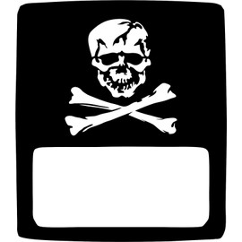 JeepTails Skull Bones Jolly Roger Tail Lamp Covers Compatible with Jeep Wrangler JL (Non-LED) - Black - Set of 2