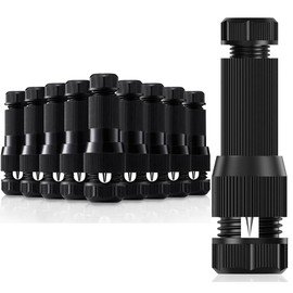 20pcs Low Voltage Fastlock Wire Connectors,12-14 Gauge Waterproof Electrical Connectors for Outdoor Landscape Lighting, Path Lights, and Low Voltage Cable Connections, Secure and Weatherproof Design
