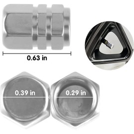 Unbranded 4X Silver Aluminum Metal Wheel / Tire Valve Stem Air Caps Covers for Kia Optima