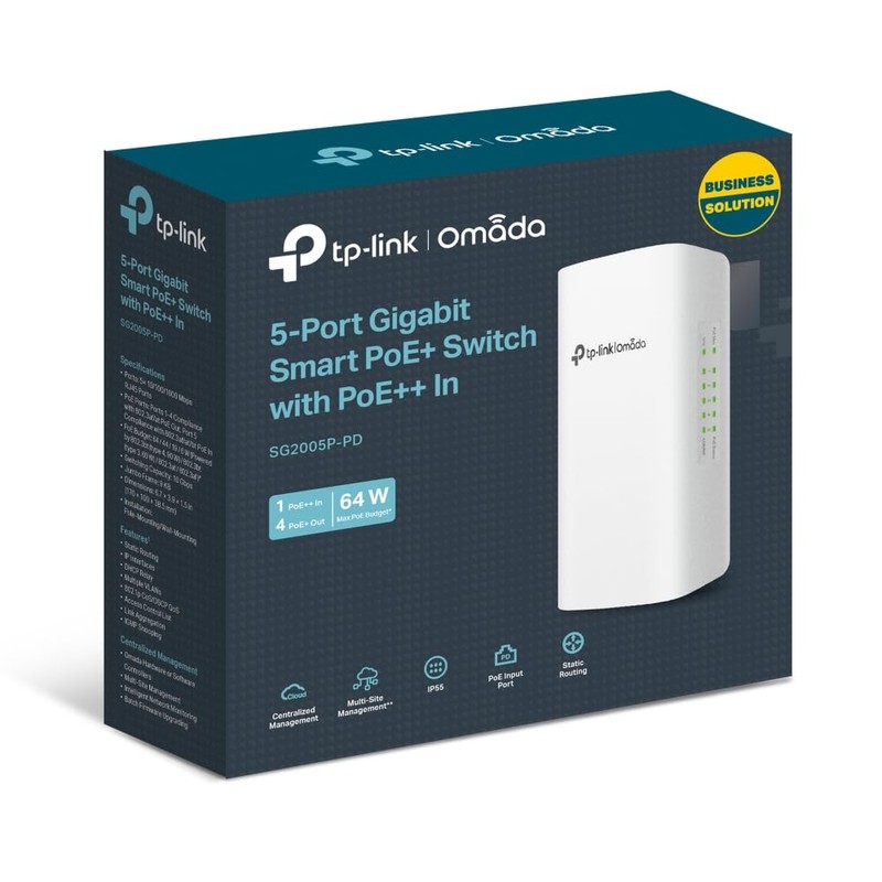 TP-Link Omada SG2005P-PD | 5 Port Outdoor PoE Passthrough Gigabit